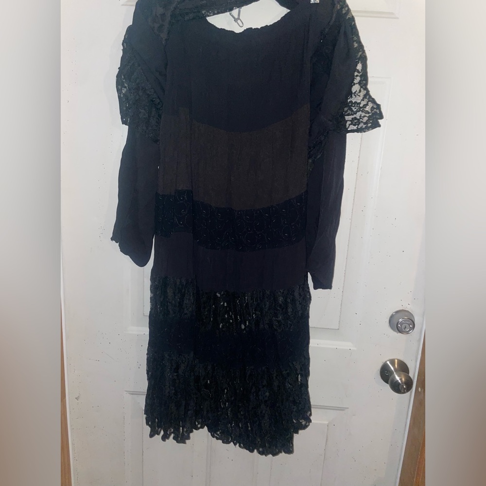 Black skirt set with top